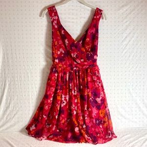 Express Floral mini dress wrap top